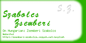 szabolcs zsemberi business card